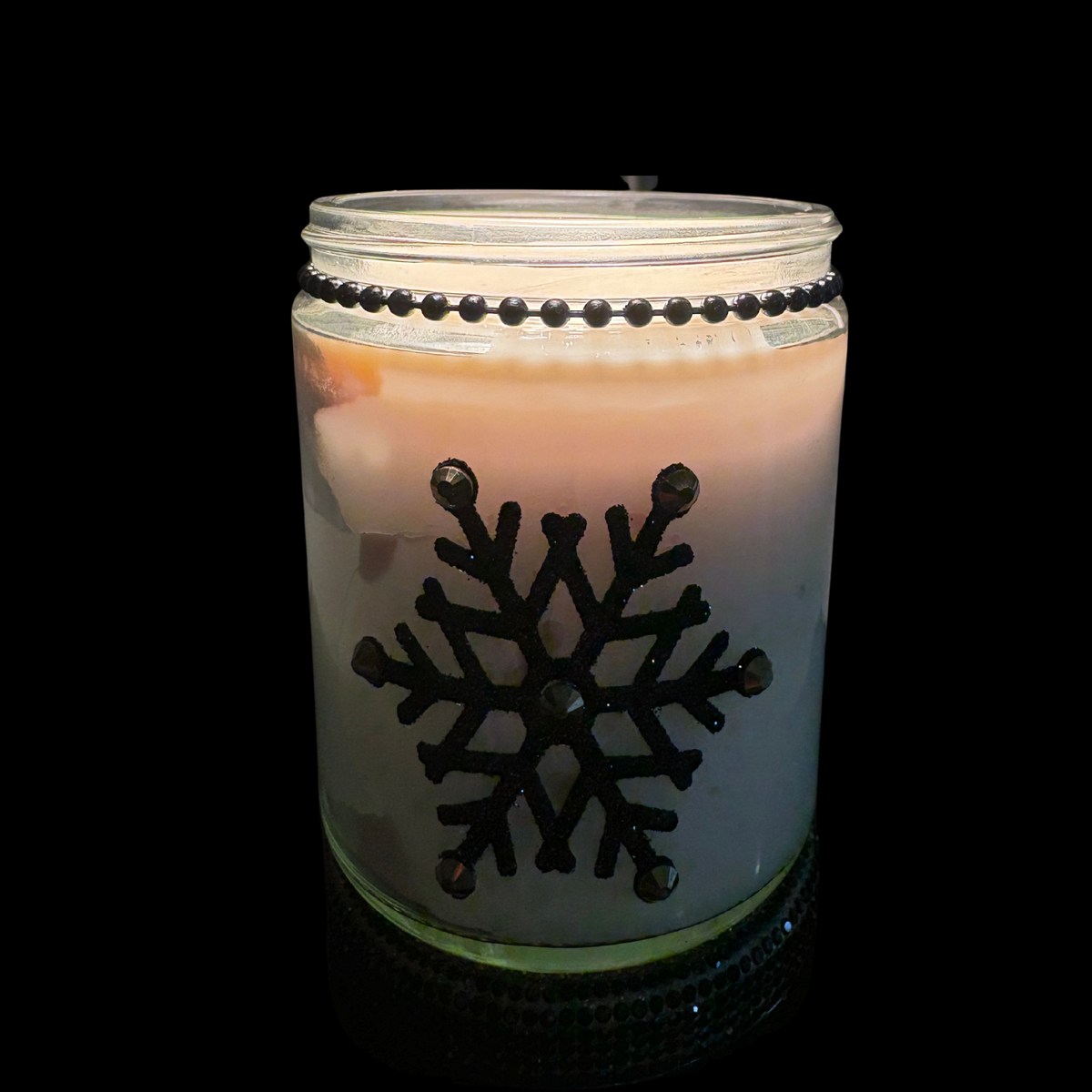 Gilded Snowfall | Chardonnay Scented Holiday Art Candle | 8 oz