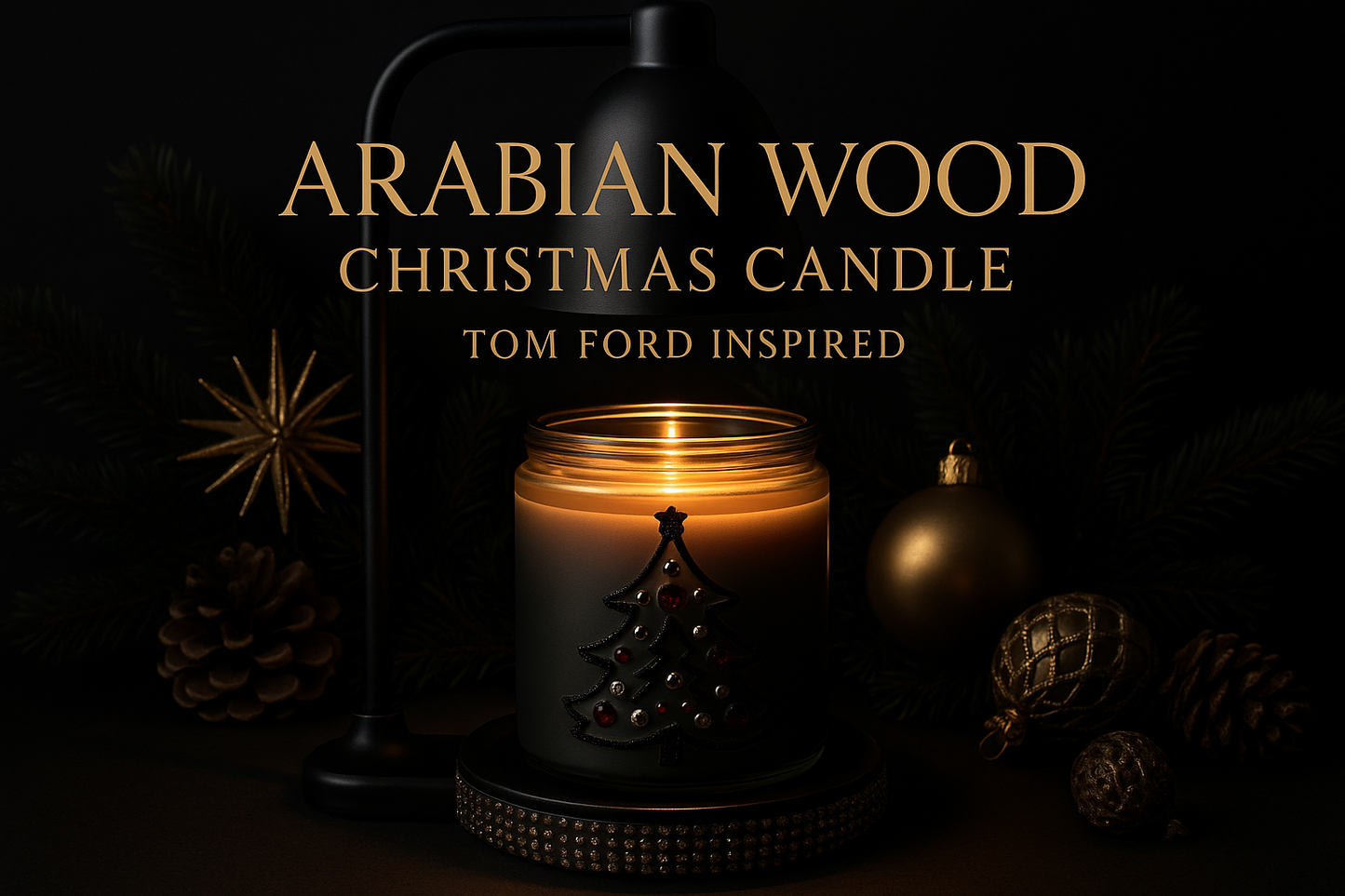 Arabian Wood Christmas Candle Social Media Graphic