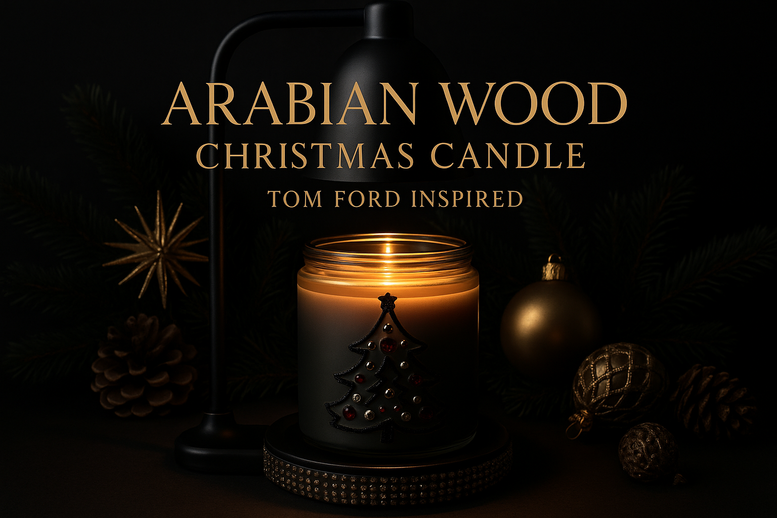 Arabian Wood Christmas Candle Social Media Graphic