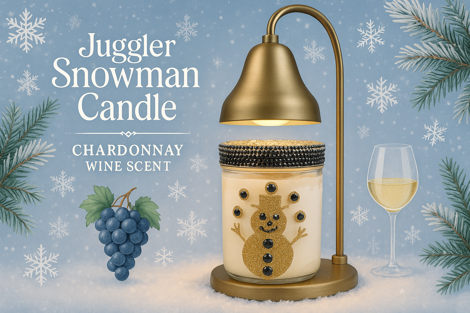 Juggler Snowman Candle Social Media Graphic