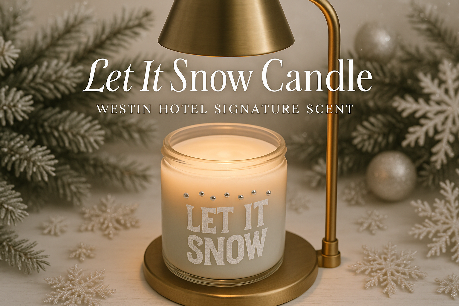 Let It Snow Candle - Lid Off