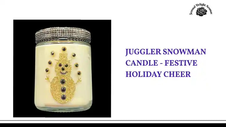 Juggler Snowman Candle - Festive Holiday Cheer by@Outfy