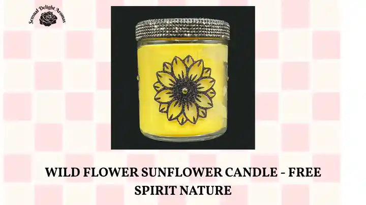 Wild Flower Sunflower Candle - Free Spirit Nature by@Outfy