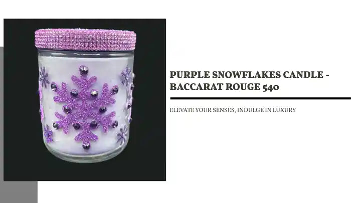 Purple Snowflakes Candle - Baccarat Rouge 540 by@Outfy