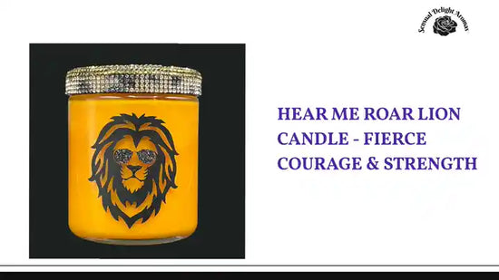 Hear Me Roar Lion Candle - Fierce Courage &amp; Strength by@Outfy