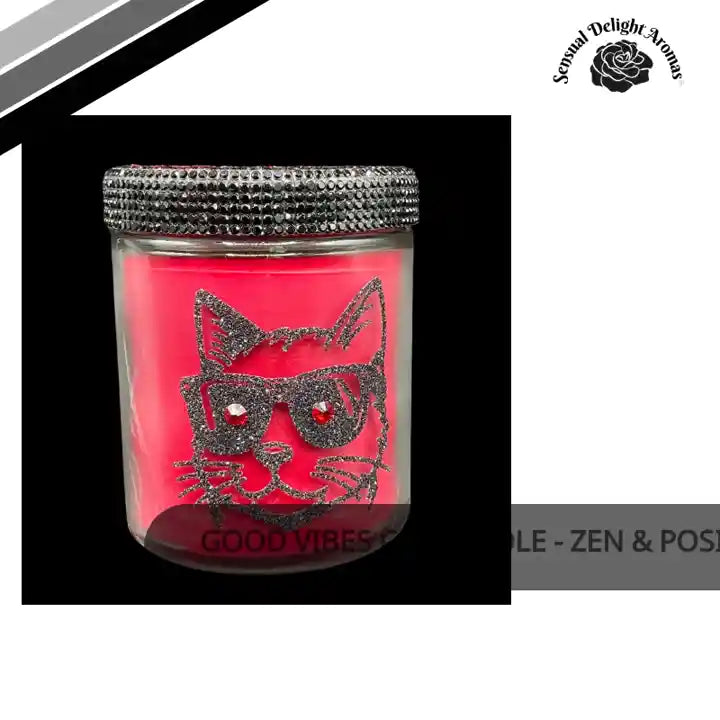 Good Vibes Cat Candle - Zen &amp; Positive Energy by@Outfy
