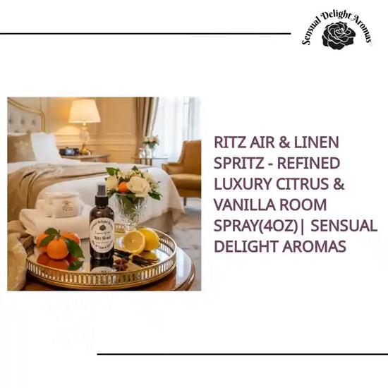 Ritz Air &amp; Linen Spritz - Refined Luxury Citrus &amp; Vanilla Room Spray(4oz)| Sensual Delight Aromas by@Outfy