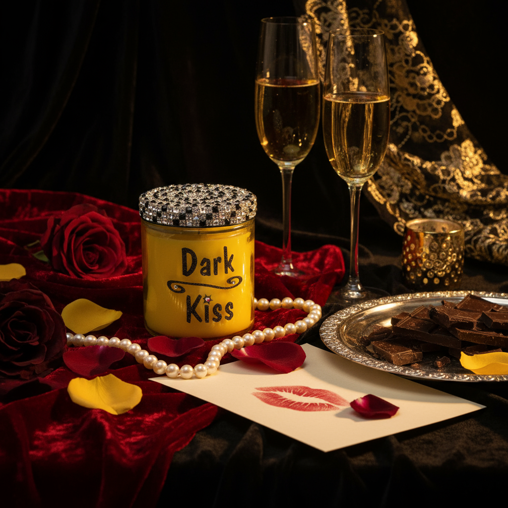 Teaser Image - Dark Kiss Romantic Candle (Version 2 With Yellows)