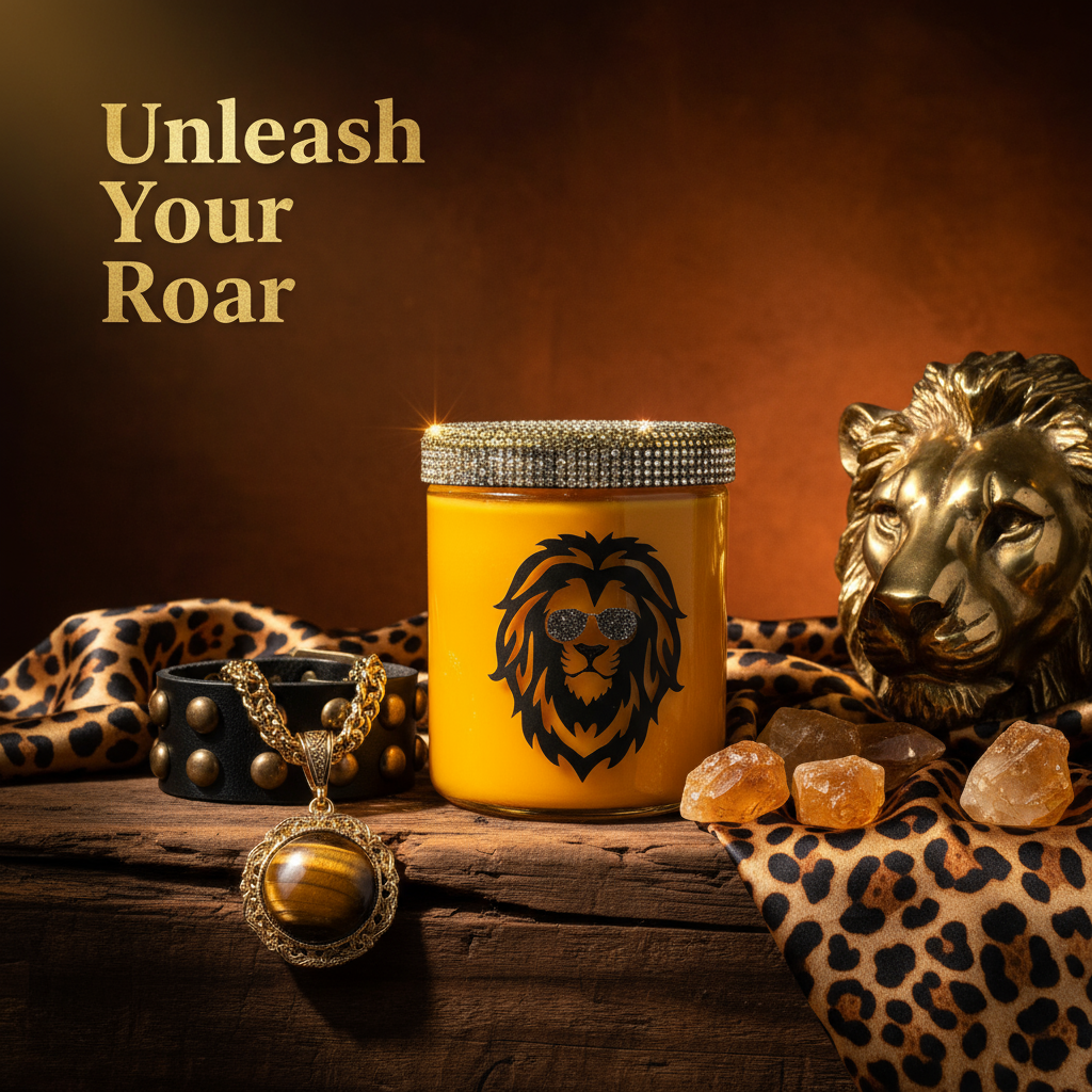 Teaser Image - Hear Me Roar Lion Candle (Your Image)