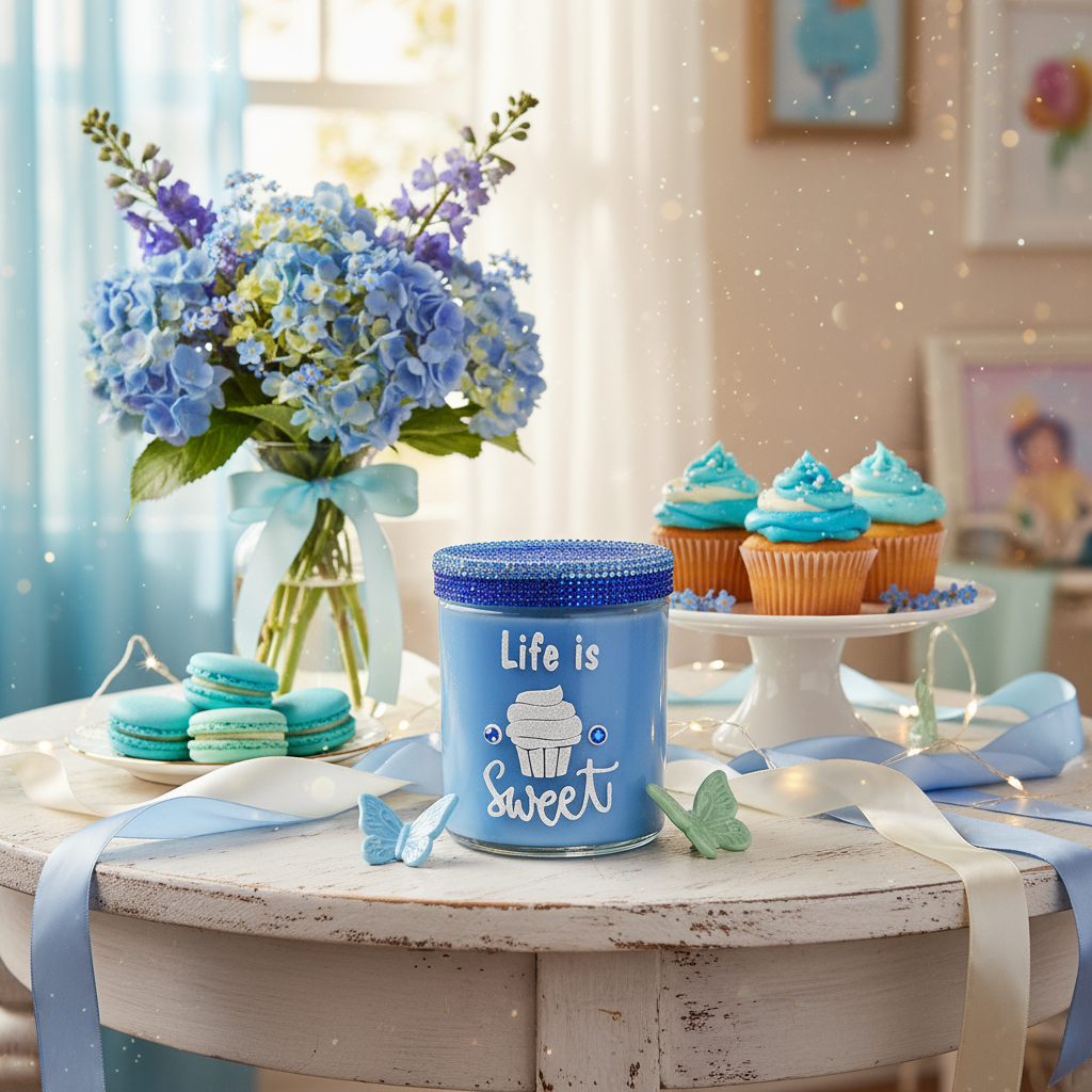 Teaser Image - Life is Sweet & Magical Candle (With Blues)